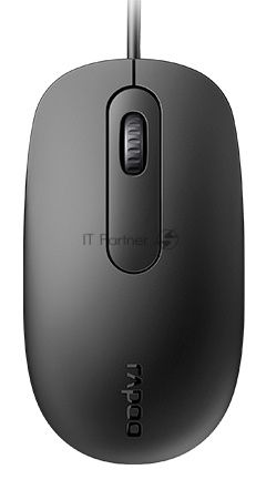 Мышь Rapoo N200 черный оптическая (1600dpi) USB (2but)
