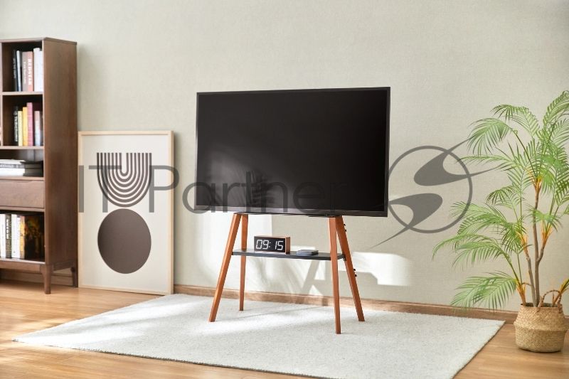 Подставка для телевизора Cactus CS-ST3645BKWN черный/орех, 43"-65" макс. 40 кг, напольный