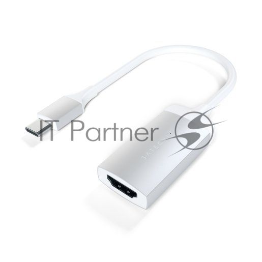 Адаптер Satechi Type-C to HDMI 4K 60HZ. Поддержка 4K/60Hz. Материал корпуса алюминий. Цвет серебряный.