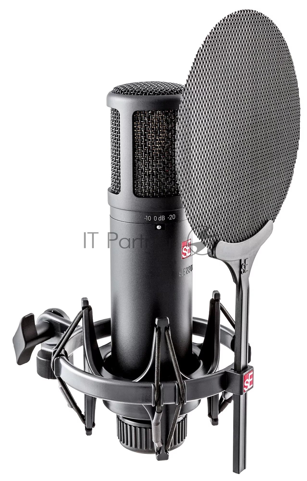 Микрофон конденсаторный sE Electronics SE 2200 20 Гц - 20 кГц, кардиоида, комплектация: металлический поп-фильтр, держатель типа паук, резьбовой переходник на микрофонную стойку