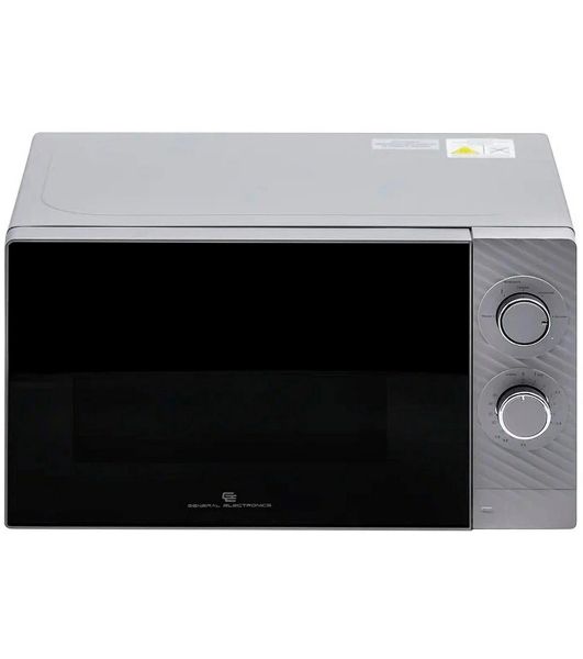 Микроволновая печь General Electronics GE-MS120S серебристый, 20 л, 700 Вт, переключатели - поворотный механизм