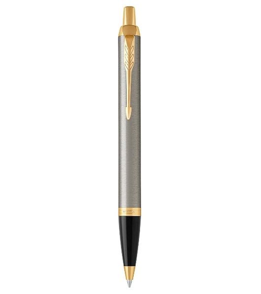 Ручка шариковая Parker IM Core K321 (CW1931670) Brushed Metal GT, M, синие чернила, подарочная коробка
