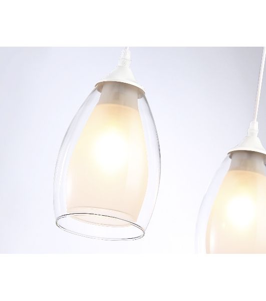 Светильник Ambrella light TR3536/3 WH/CL/FR белый/прозрачный/белый матовый E27*3 max 40W 640*120*820