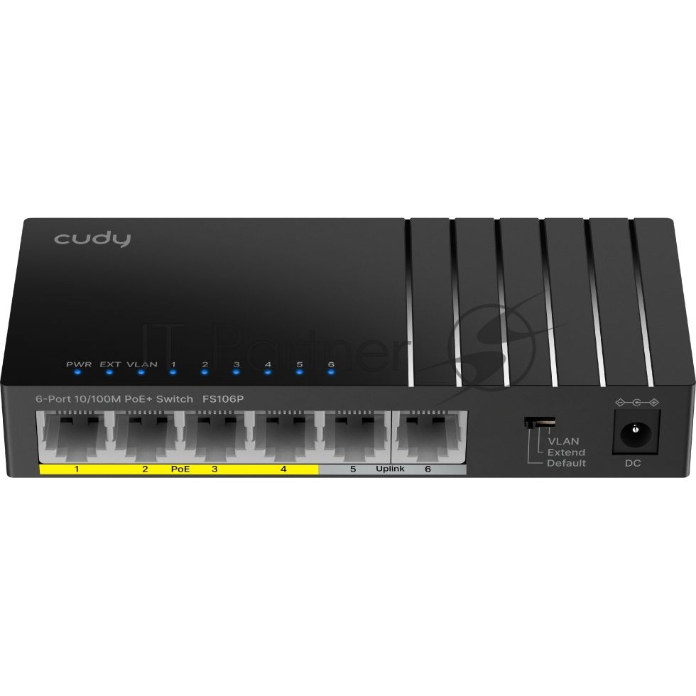Коммутатор Cudy FS106P, 6×100 Мбит/с, неуправляемый