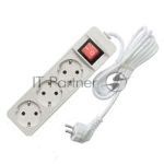 Удлинитель 3х1.5 м с заземл. 10А IP20 2.2 кВт с выкл. Союз 481S-7301