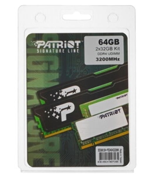 Оперативная память Patriot Signature Line, DDR5, 64GB (2x32GB), 5600 MHz, CL46