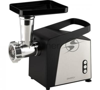 Мясорубка электрическая ENERGY EN-153 черный, 2400 Вт, 1.5 кг/мин, реверс, защита от перегрузки, насадки - 4