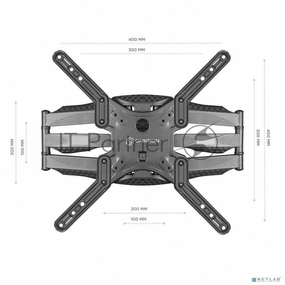 Кронштейн для телевизора ONKRON M5 37"-70" наклонно-поворотный, черный