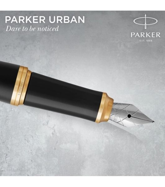 Набор ручек Parker Urban Core FK200 (CW2093381) Muted черный GT сталь нержавеющая, подарочная коробка ручка перьевая, ручка шариковая
