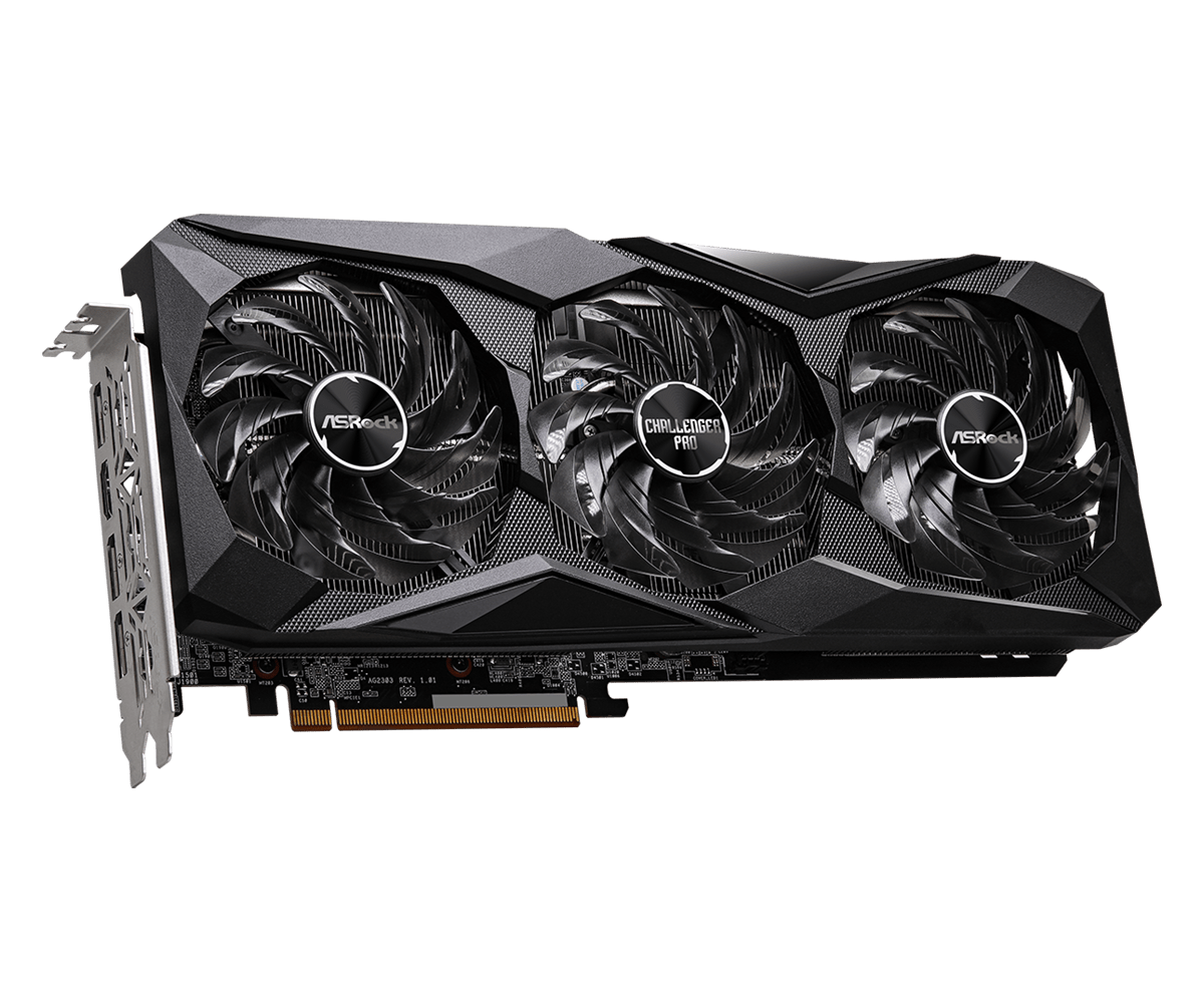 Видеокарта ASRock AMD Radeon RX 7600 Challenger Pro 8GB OC, 8 GB GDDR6, 128 bit, 3xDisplayPort, HDMI, GPU 2280 MHz
