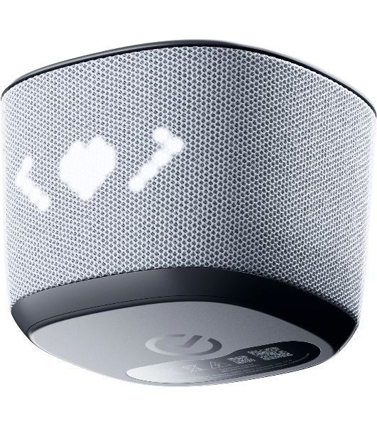 Умная колонка Sber Boom Home, 8Вт, с экраном, 1 динамик, часы, мультирум, TWS, Zigbee хаб, Wi-Fi, Bluetooth 5.0, Zigbee, Салют, серый