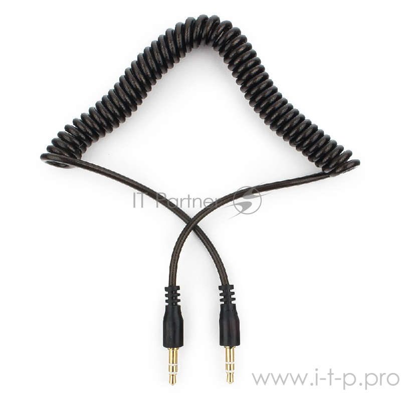 Кабель аудио Cablexpert CCA-405-6, Jack3.5 - Jack3.5, 2м, спиральный