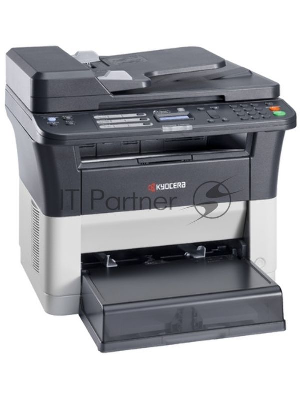 МФУ лазерное Kyocera Ecosys FS-1025MFP (1102M63RU0/1102M63RUV/1102M63RU2/1102M63NX2/1102M63DZ2), A4, ч/б, печ. до 25 стр/мин., скан. до 18 стр/мин. (ч/б) 6 стр/мин. (цвет), 600 x 1800 dpi (печать) 600x600dpi (скан), USB, RJ-45