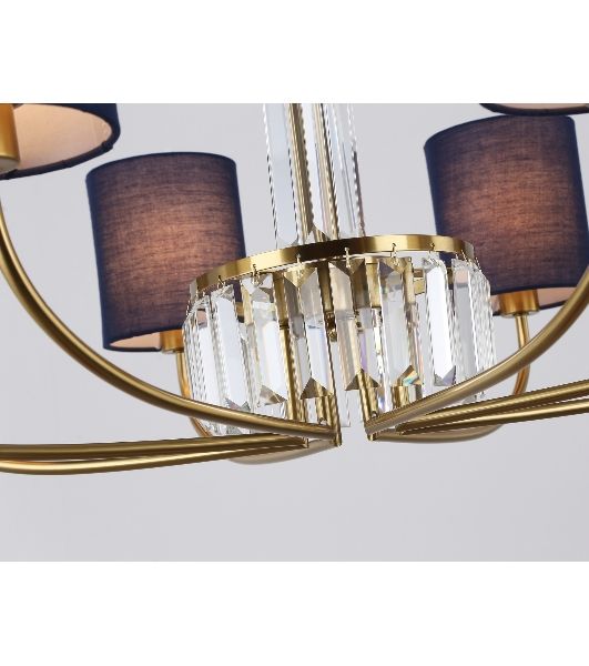 Люстра Ambrella light LH71273/8 BS/DB латунь/темно синий E14/8 max 40W D820*840