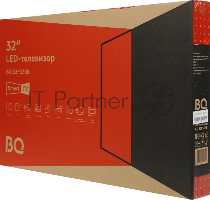 Телевизор BQ 32" 32FS38B черный LED HD 60Hz Android TV