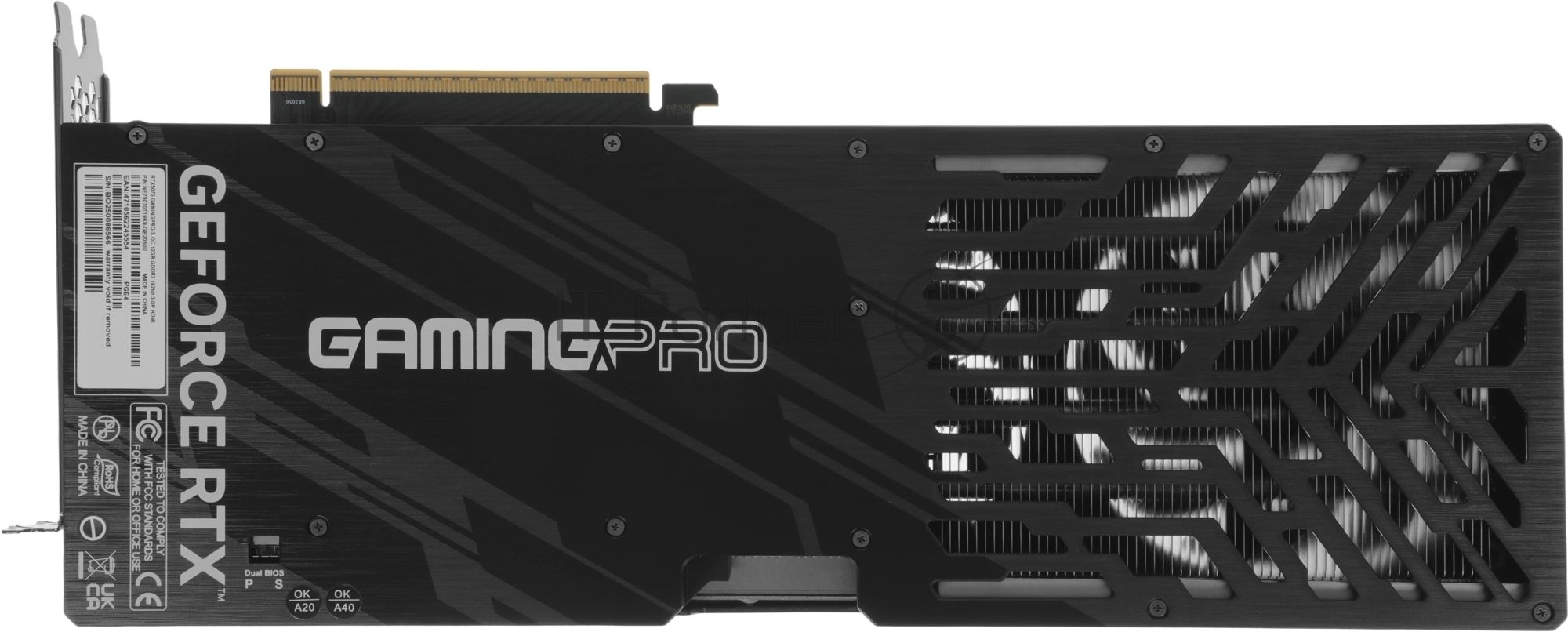 Видеокарта Palit GeForce RTX 5070 GAMINGPRO-S OC, 12 GB GDDR7, 192 bit, 3xDisplayPort, HDMI, GPU 2325 MHz