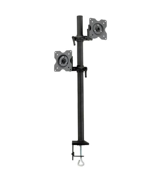 Настольное наклонно-поворотное крепление Kromax OFFICE-5, для 2-х LCD мониторов 13"-32", 5 ст. свободы, 3D вращение, VESA 75/100, max 2х6 кг GREY