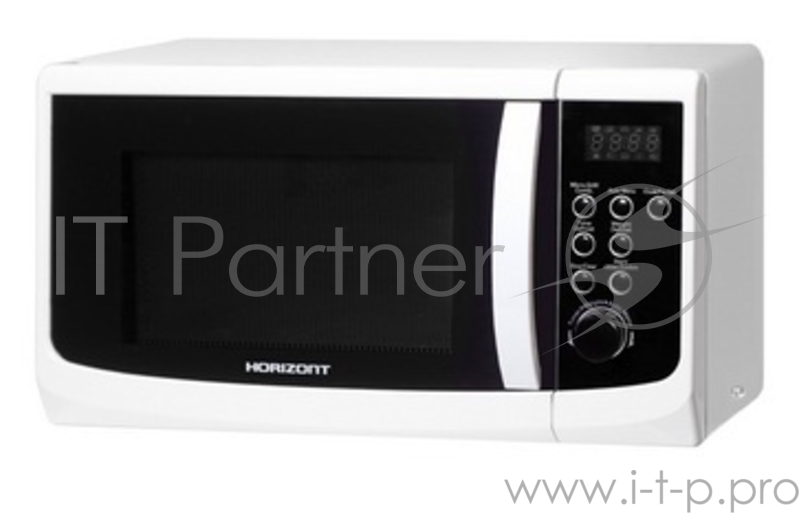 Микроволновая печь Horizont 23MW800-1379CAW белый, 23 л, 800 Вт, переключатели -поворотный механизм/кнопки