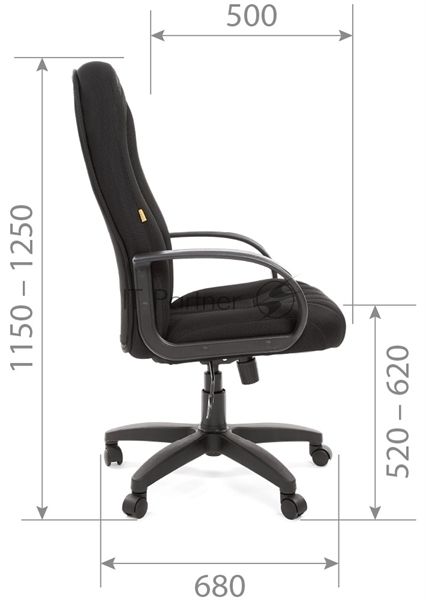 Кресло офисное Chairman 685 7157417 Россия Т08 черный NEW