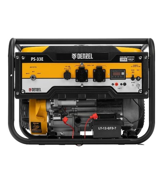 Электрогенератор бензиновый Denzel PS-33E, 3.3 кВт, 85 дБ, 48.5 кг