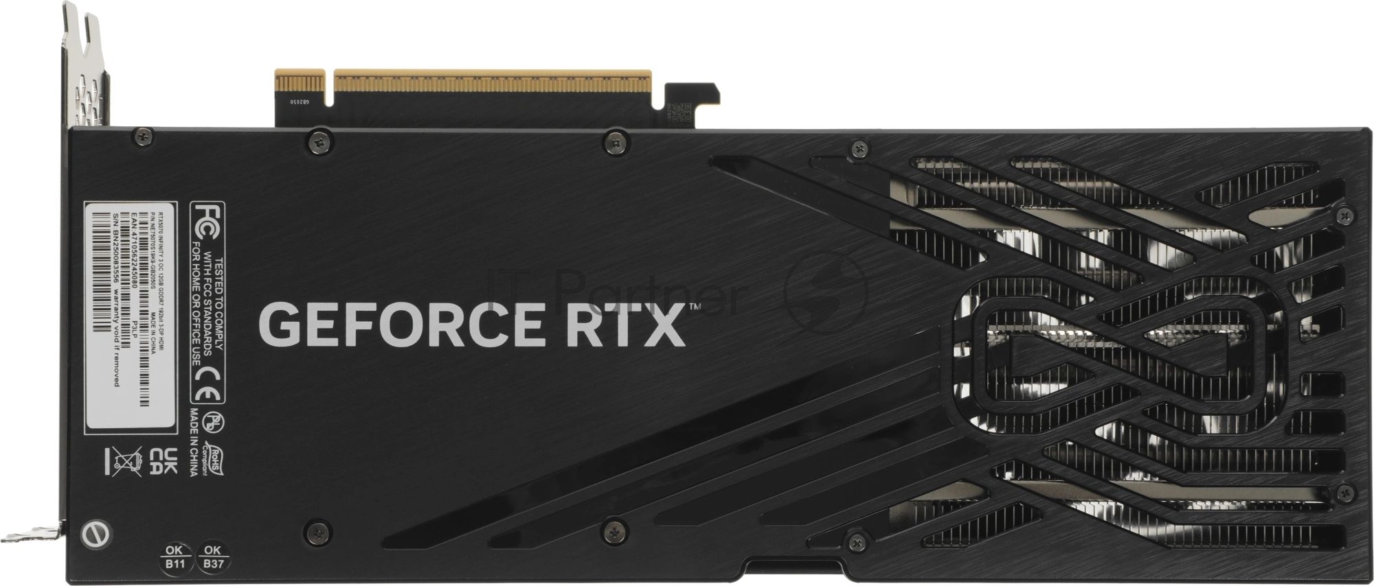Видеокарта Palit GeForce RTX 5070 INFINITY 3 OC, 12 GB GDDR7, 192 bit, 3xDisplayPort, HDMI, GPU 2325 MHz
