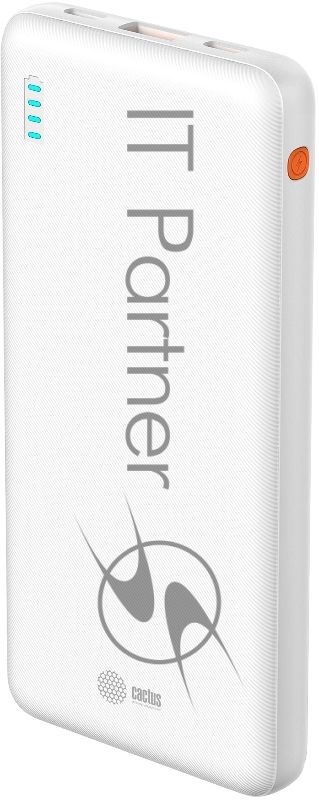 Портативный аккумулятор Cactus CS-PBFSBA-10000 10000mAh 4.5A USB-A/2xUSB-C белый