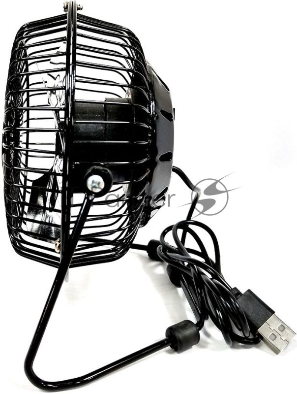 Вентилятор Rix RDF-1501USB чёрный, настольный, 4 Вт, 1 скорость, 10 см