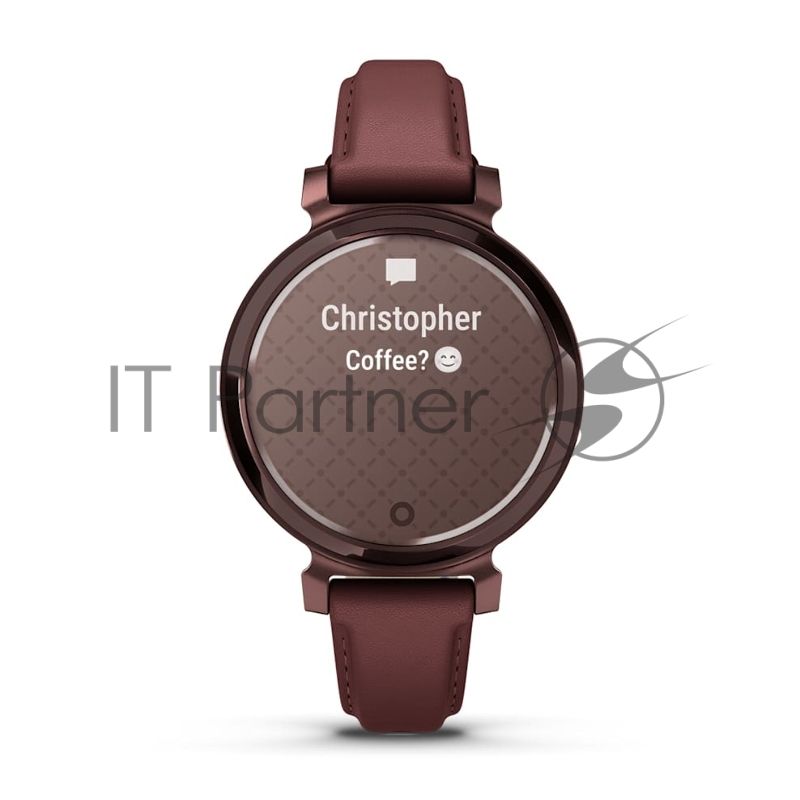 Смарт-часы Garmin Lily 2 Classic темно-бронзовый, ежевичный кожаный ремешок 35,4мм