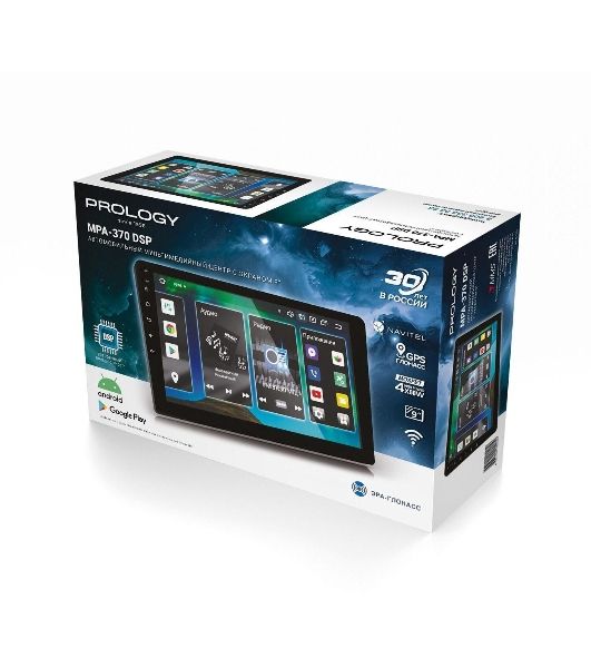 Автомагнитола Prology MPA-370, 2 DIN, 9", Android 13, Bluetooth, USB Type-A, GPS, 4G, CarPlay