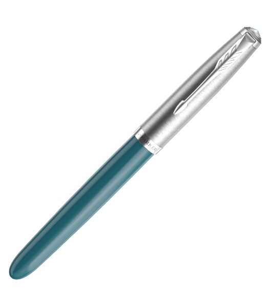 Ручка перьевая Parker 51 Core (CW2123506) Teal Blue CT, F, сталь нержавеющая, подарочная коробка