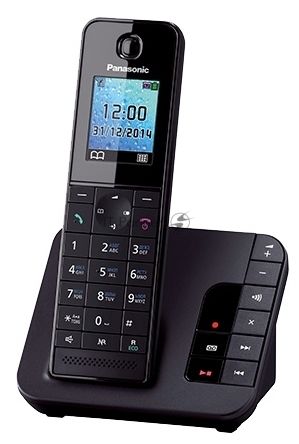 Телефон беспроводной (DECT) Panasonic KX-TGH220RUB черный АОН, Caller ID, "Радионяня"