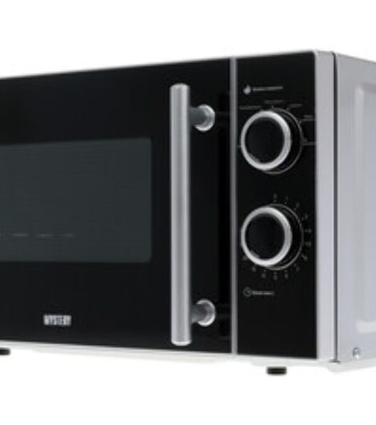 Микроволновая печь Mystery MMW-2032 черный/серебристый, 20 л, 800 Вт, переключатели - поворотный механизм