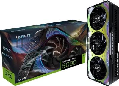 Видеокарта Palit PCI-E RTX 5090 GAMEROCK NVIDIA GeForce RTX 5090 32Gb 512bit GDDR7 2295/30000 HDMIx1 DPx3 HDCP Ret