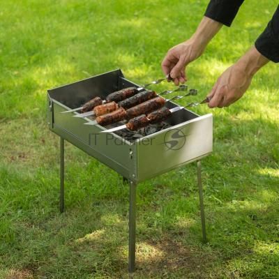 Мангал-дипломат Palisad Camping в сумке 410x280x125 мм, 1,5 мм, 6 шампуров в комплекте