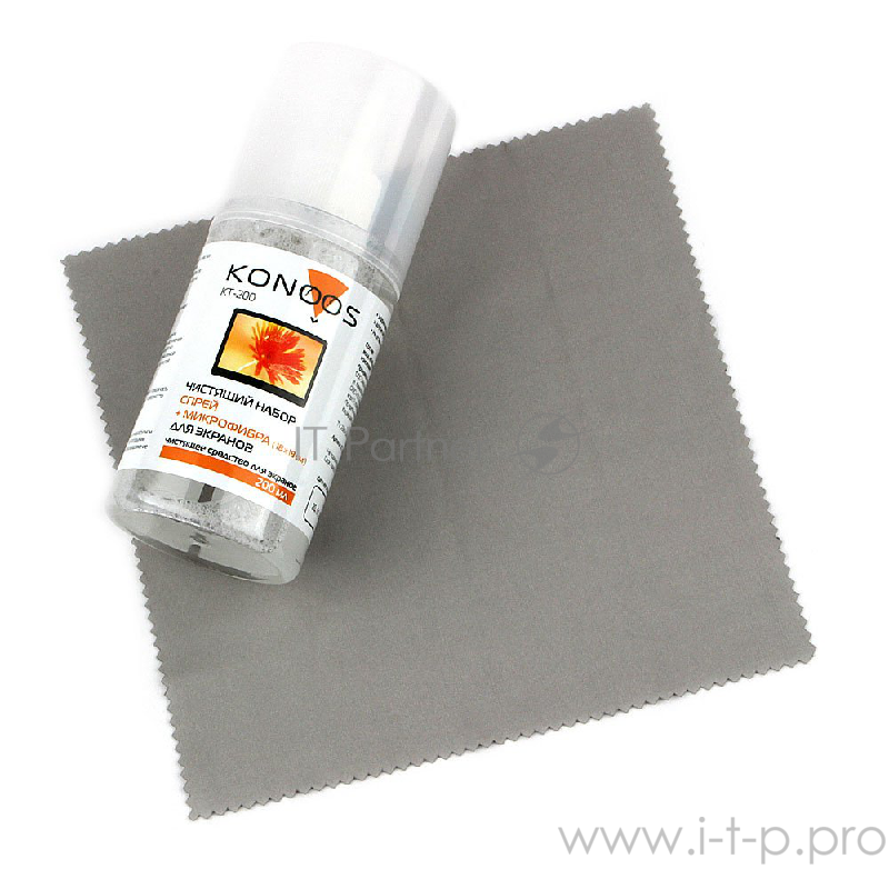 Набор Konoos для ЖК-экранов KT-200 (спрей 200 мл + салфетка)