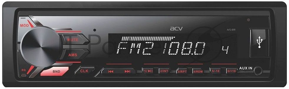 Автомагнитола ACV AVS-811R, 1 DIN, USB Type-A, AUX, съёмная панель