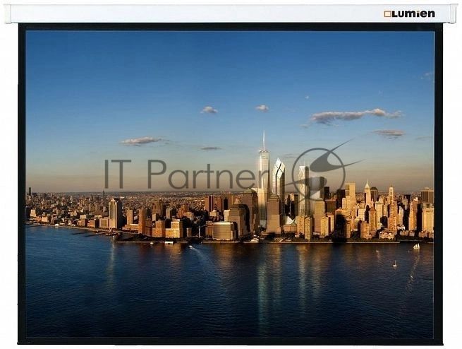 Экран с электроприводом Lumien Master Control 211x366 см (162"), рабочая область 201х358 см, Matte White FiberGlass, верхн. черная кайма 35 см, черная кайма по периметру 4 см 16:9