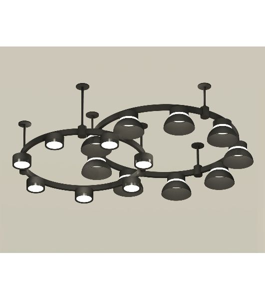 Светильник Ambrella light XR92221101/16 SBK/PBK/FR черный песок/черный полированный/белый матовый GX53