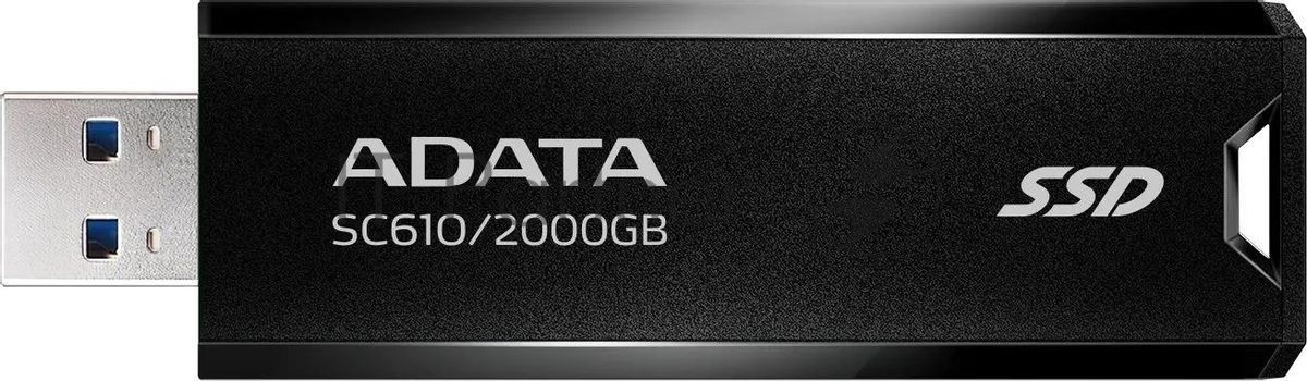 Внешний SSD ADATA SC610, 2TB, USB 3.2 Gen 2 Type-A, R/W 550/500, черный