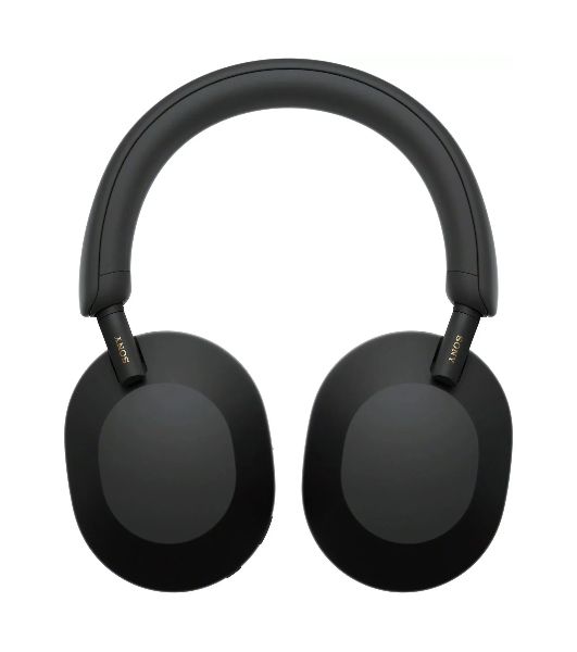 Беспроводные/проводные наушники Sony WH-1000XM5 черный, полноразмерные, Bluetooth + проводной, активное шумоподавление, до 30 ч