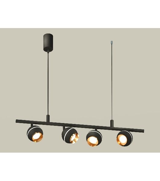 Светильник Ambrella light XB9002500/4 SBK/PYG черный песок/золото желтое полированное MR16 GU5.3 (С9002, С1102, N7034)