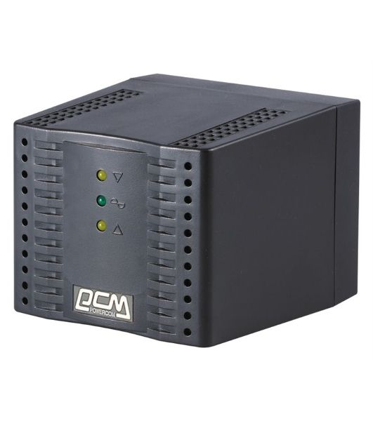 Стабилизатор напряжения Powercom Voltage Regulator, 3000VA, Black, Schuko