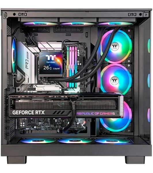 Система жидкостного охлаждения Thermaltake MAGFloe 360 Ultra ARGB Soc-AM5/AM4/1200/1700/1851 черный 4-pin 30.6dB Al+Cu LCD Ret (CL-W432-PL12SW-A)