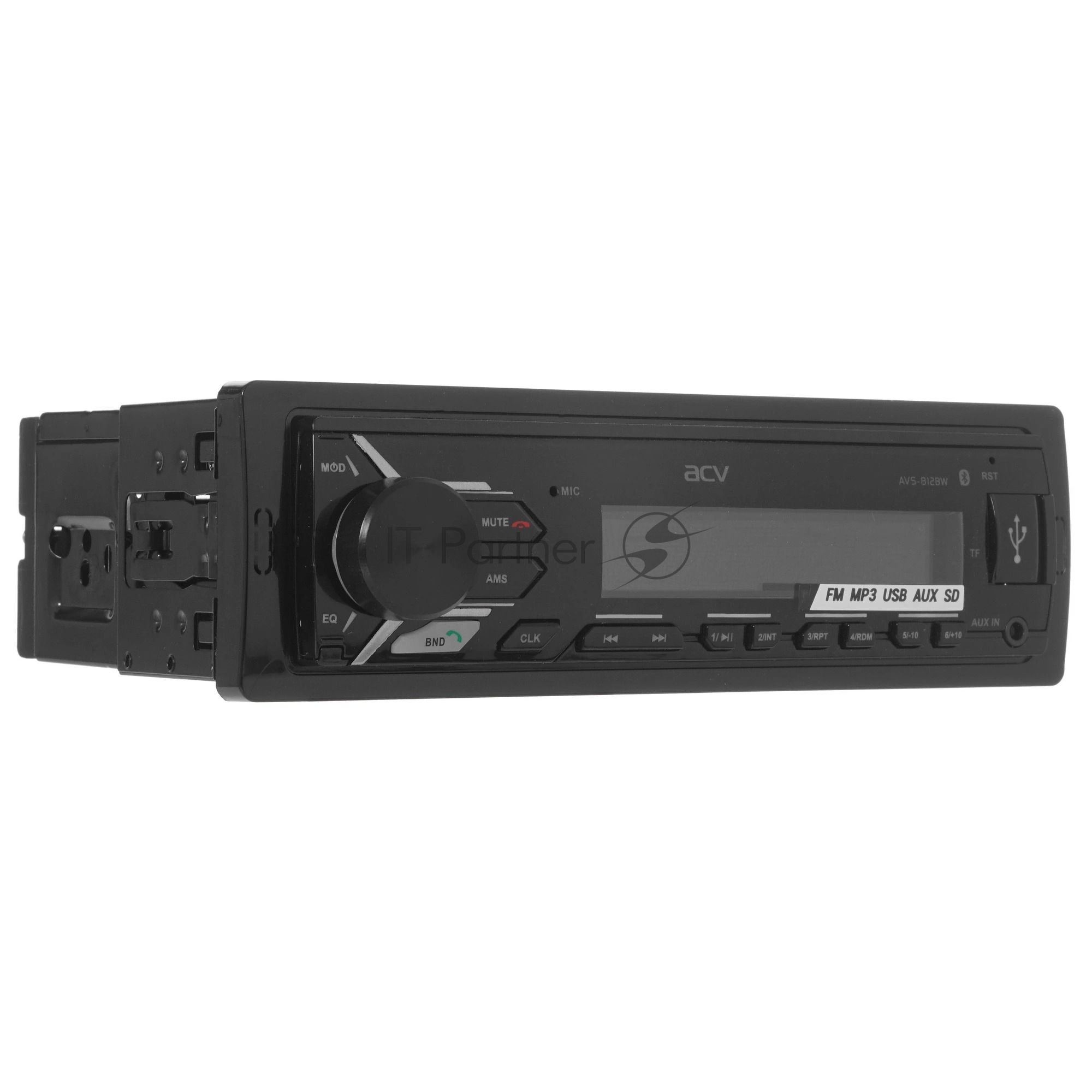 Автомагнитола ACV AVS-812BW, 1 DIN, Bluetooth, USB Type-A, AUX