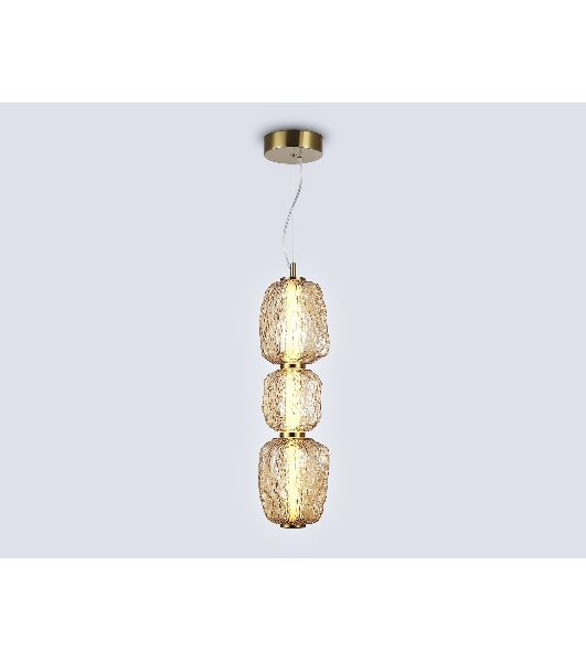 Подвесной светодиодный светильник Ambrella light LH30102 SB/TI бронза/янтарь 23W 3000K 140*140*1760
