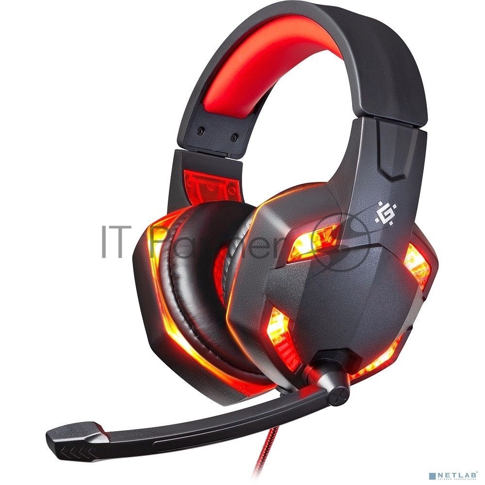 Гарнитура Defender WARHEAD G-370 черный/красный