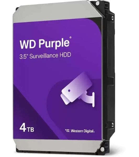 Жесткий диск Western Digital 4TB 5400 Purple Pro Surveillance, Cache 128MB