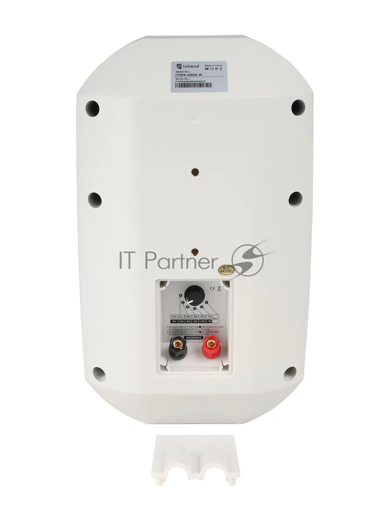 Акустическая система Intrend ITSPK-MSK6-W двухполосная, корпусная: 6"СЧ, 1"ВЧ, 7.5Вт/15Вт/30Вт/60Вт 100V/70V/8Ом, IP66. Корпус полипропилен, алюминиевый гриль. Цвет белый. Крепление в комплекте. (в упаковке 2шт, цена указана за 1шт)