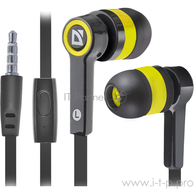 Наушники Defender Pulse 420 черный/желтый