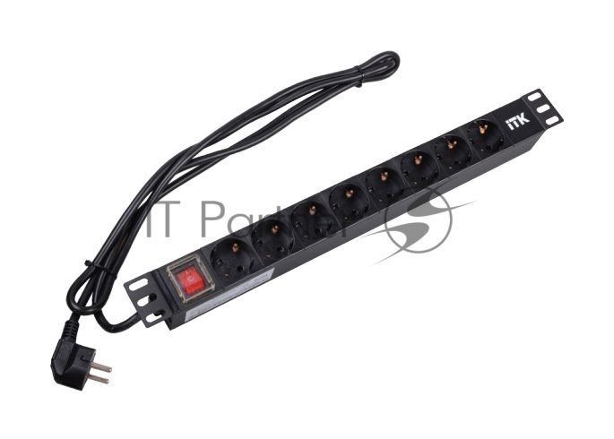 Блок распределения питания ITK PH12-8D1-P гор.размещ. 8xSchuko базовые 16A Schuko 2м